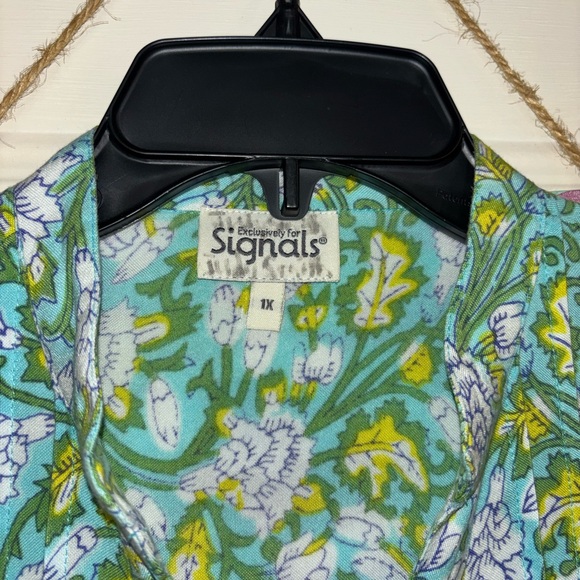 Floral Border-Print Green Women's Pajama Set - Picture 2 of 7